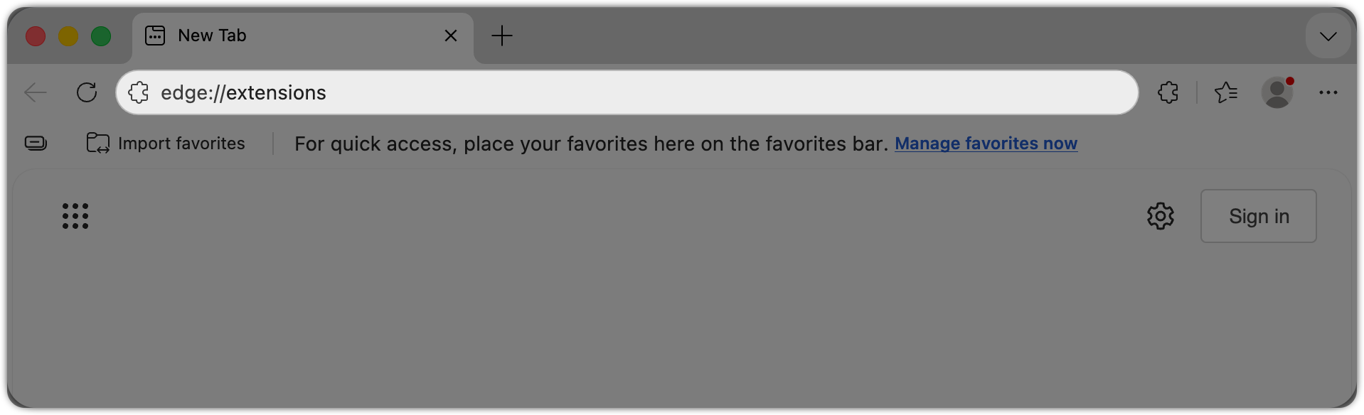 edge://extensions in the address bar